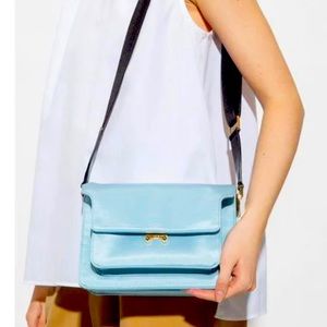 Marni Blue Medium Nylon Trunk Shoulder Bag